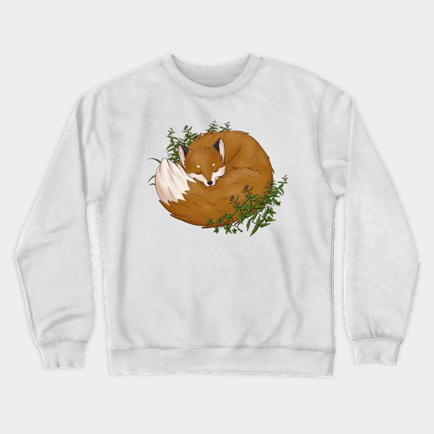 Sleeping red fox Crewneck Sweatshirt by Fennekfuchs